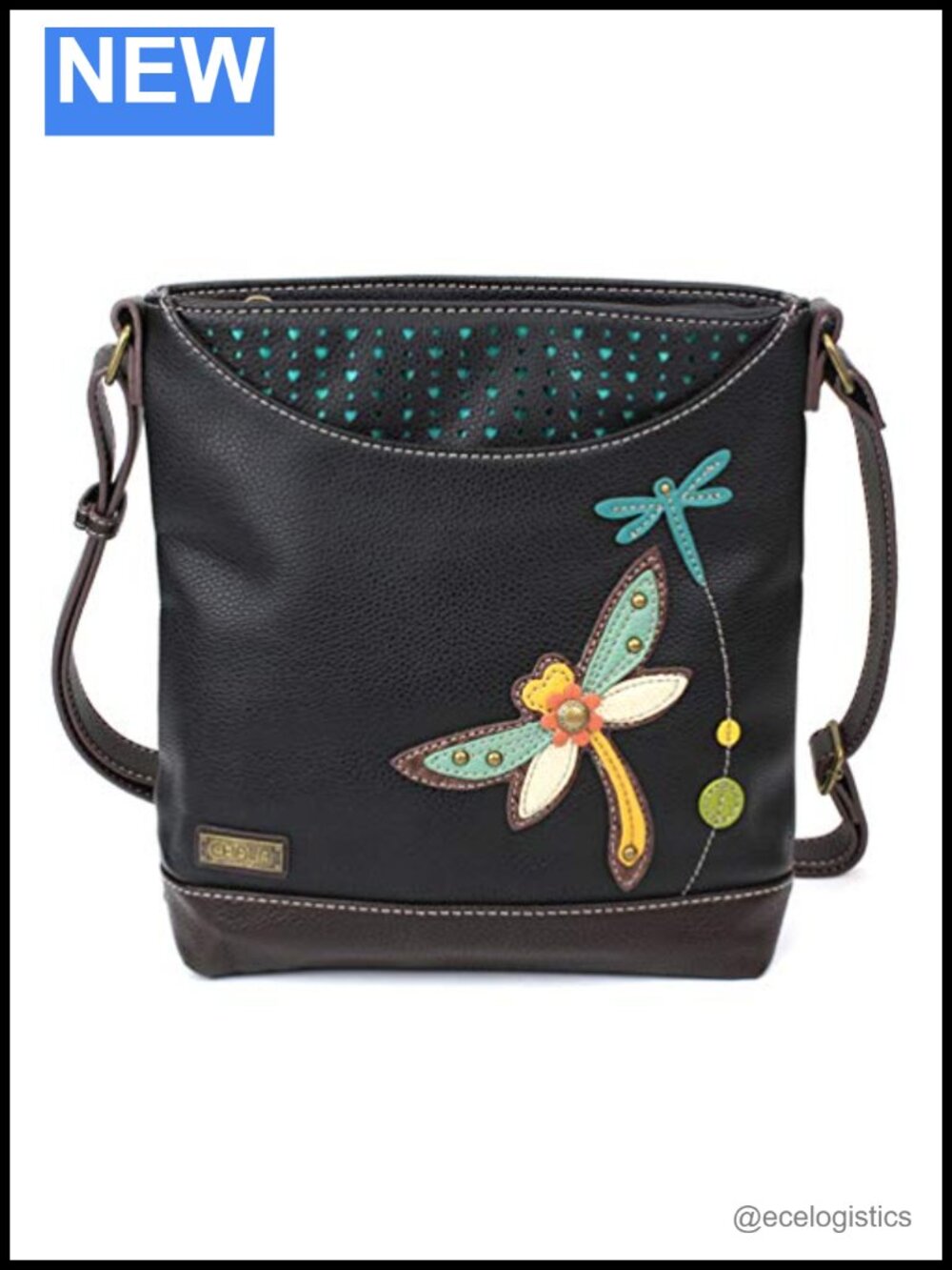 Faux Leather Messenger Bag with Adjustable Strap, Fits iPad